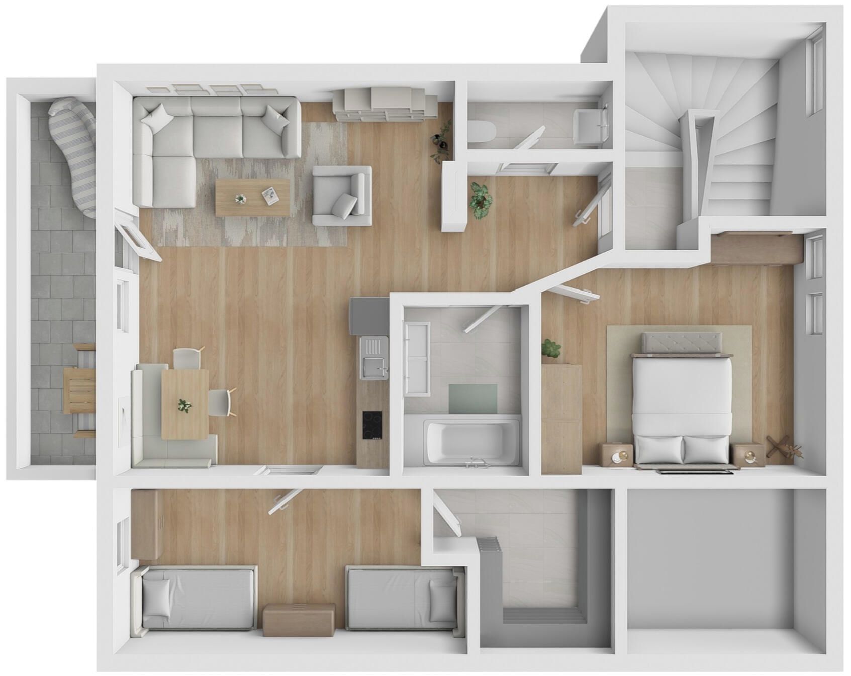 Apartment, Balcony | Floor plan