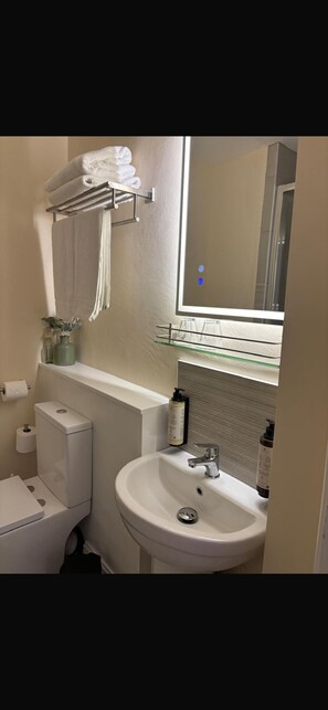 Deluxe Triple Room | Bathroom | Shower, hair dryer, towels, soap - Townhouse Suites (Southwell)