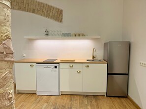 Apartamento empresarial, vista para o pátio | Cozinha privada