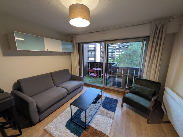 Living area - Studio slopeside, Mont Blanc view (Chamonix-Mont-Blanc)