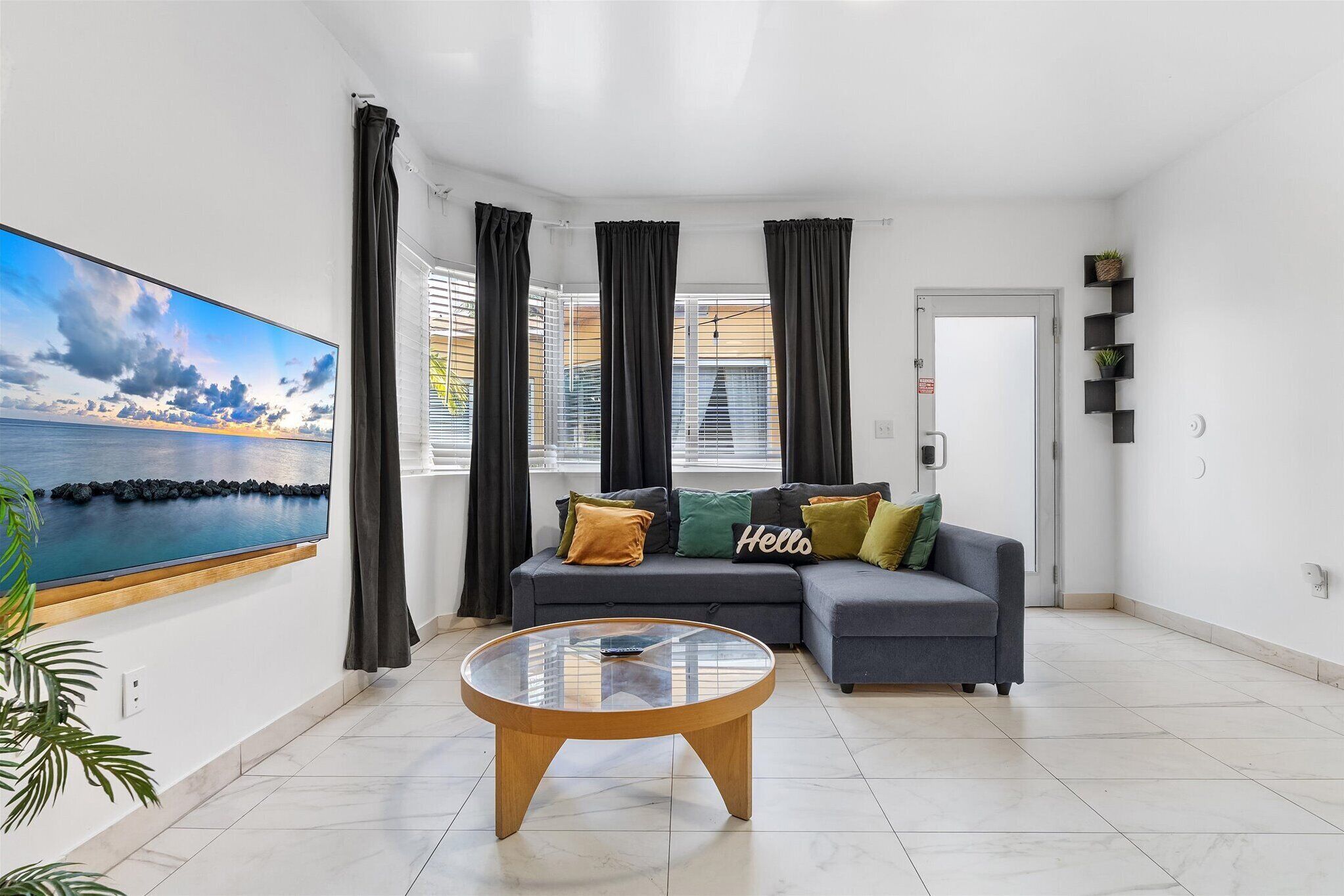 Family Apartment, 3 Bedrooms, Kitchenette | Living area | 42-inch Smart TV with digital channels