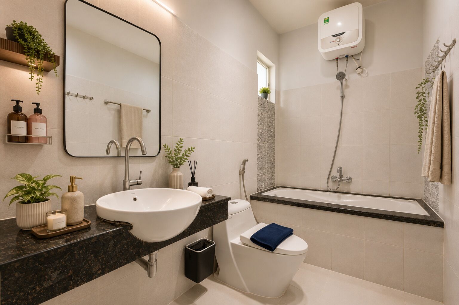 Junior Apartment, City View | Bathroom | Free toiletries, hair dryer, slippers, towels