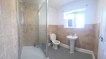 Dusche, Handtücher, Seife, Toilettenpapier