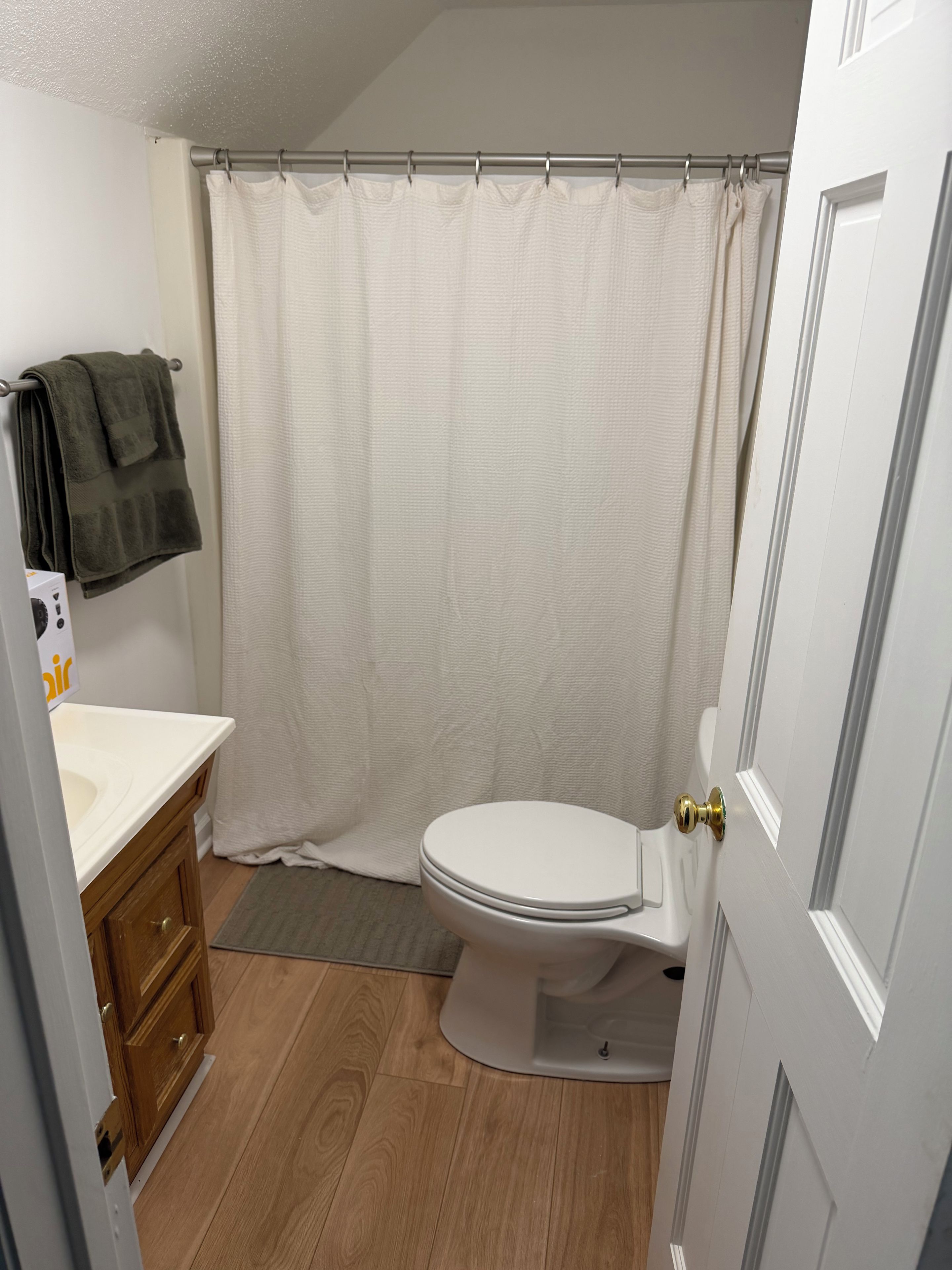 Towels, soap, toilet paper