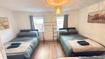 Iron/ironing board, travel cot, free WiFi, bed sheets