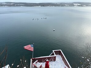 Property grounds - Beautiful lakehouse on Otisco Lake. Lakeside deck. Private and serene. (Marietta)