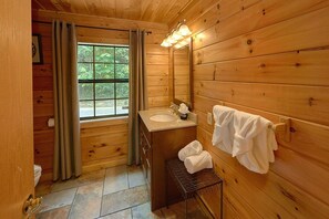 Bathroom - One More Night Cabin Rental (Pigeon Forge)