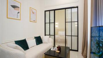Signature-Apartment, Balkon, Stadtblick