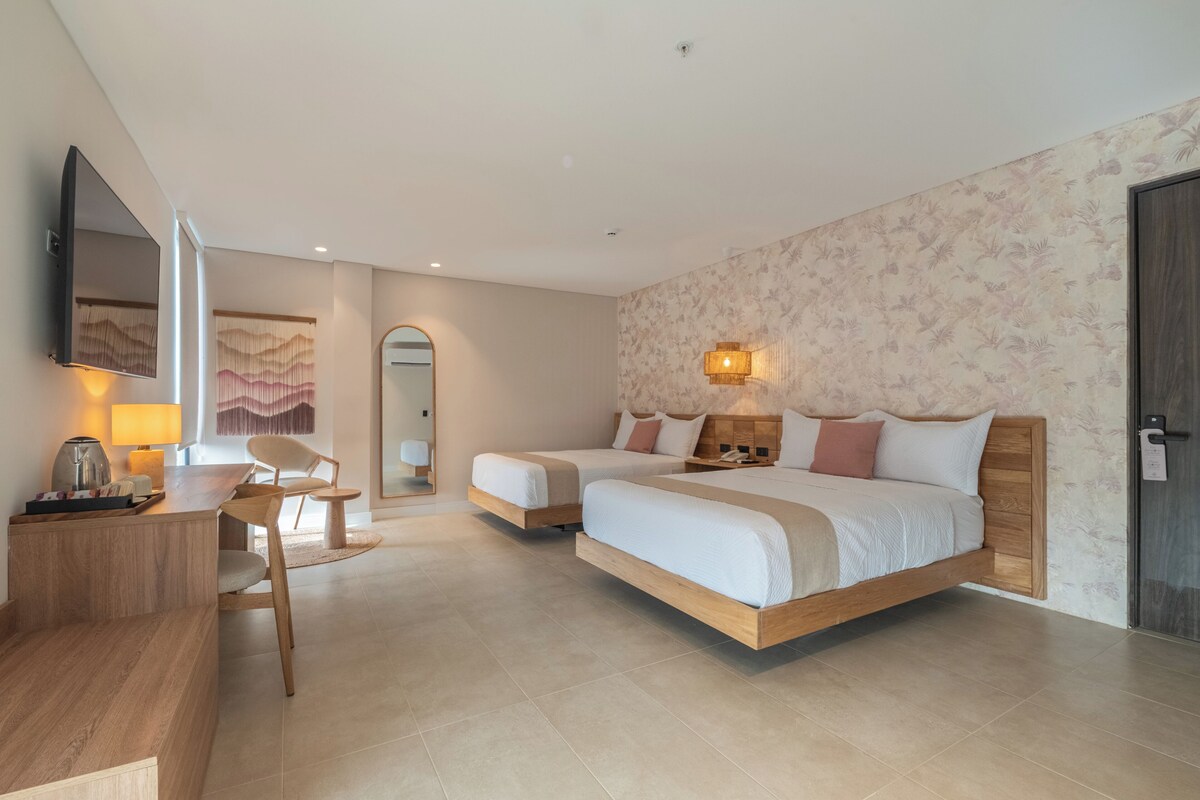 Superior Double Room, 2 Queen Beds | In-room safe, desk, laptop workspace, free WiFi