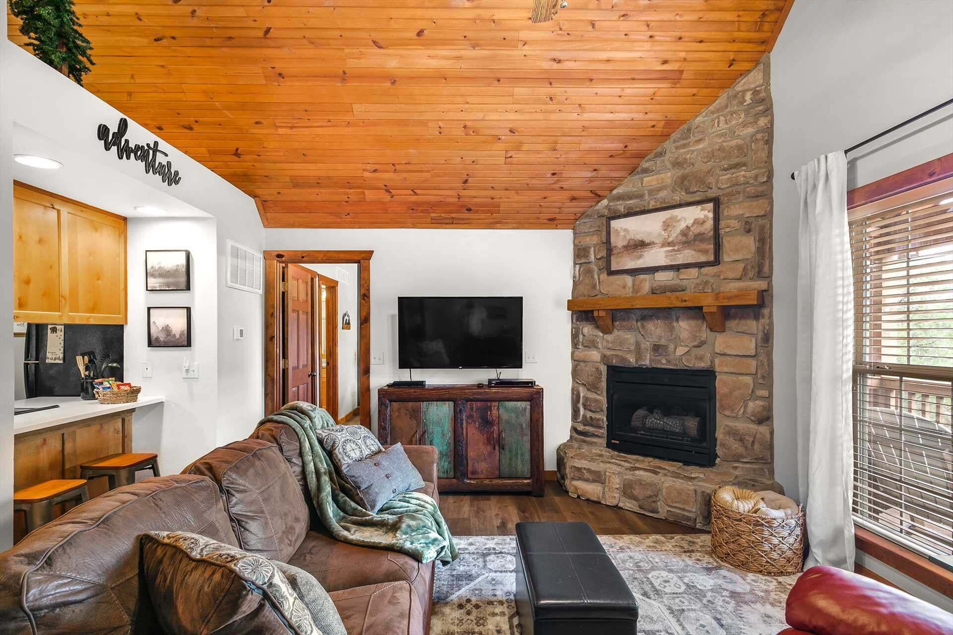 Smart TV, fireplace