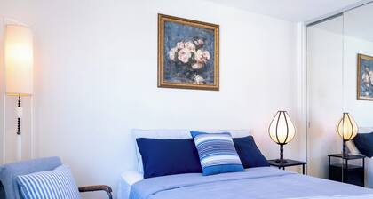 Cozy Blue Haven Bright & Peaceful Room in Chino Hills