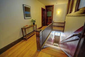 Stairway leading to unit from front entrance - Willy St. Apartment: Prime Location w/ Laundry (Madison)