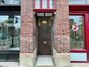 Guest Main Building Entrance - Prime Location 2BR Apt on Willy St: King Beds (Madison)