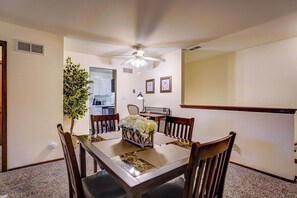 A welcoming dining room space - Pet-Friendly Corner Apt with Laundry & AC (Milwaukee)