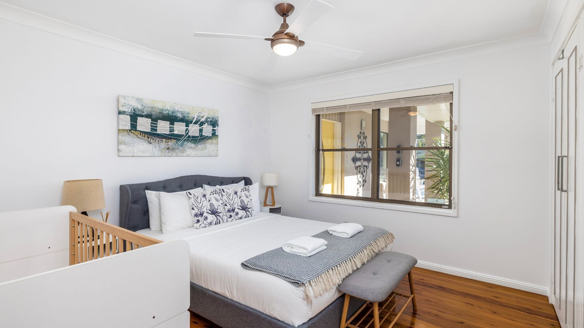 Iron/ironing board, travel cot, WiFi, bed sheets