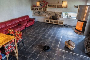 Unclassified image, 5 of 19, button - Rustic 2BR Cozy Country House Near Riga: Private Sauna, Hot Tub, AC & Nature (Pulkarne)