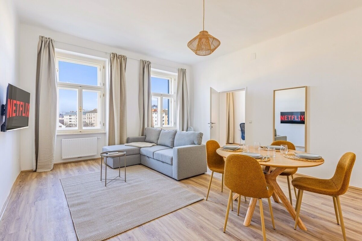 Deluxe appartement, uitzicht op de stad | Woonruimte