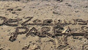 A beach with footprints and the word 'LOVE' written in the sand. - Vakantiepark de Zeeuwse Parel - de Schelde by Interhome (Scherpenisse)