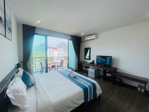 Quarto casal luxo, vista para a cidade
