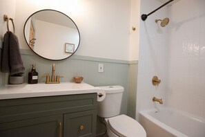 Bathroom - Private 10-Acre Retreat: Creek, Fire Pit, Boat Parking, Min to Downtown Boyne (Boyne City)