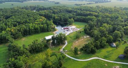 5BR Lodge on Its Own Private Lake - Heated Pool, Hot Tub, Zip Line