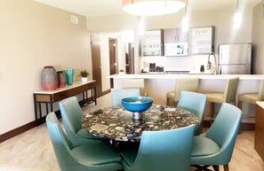 Dining - 3 bedroom apartment at Dawn Beach Club, JW Marriott Resort, Beach and Spa (Oyster Pond)