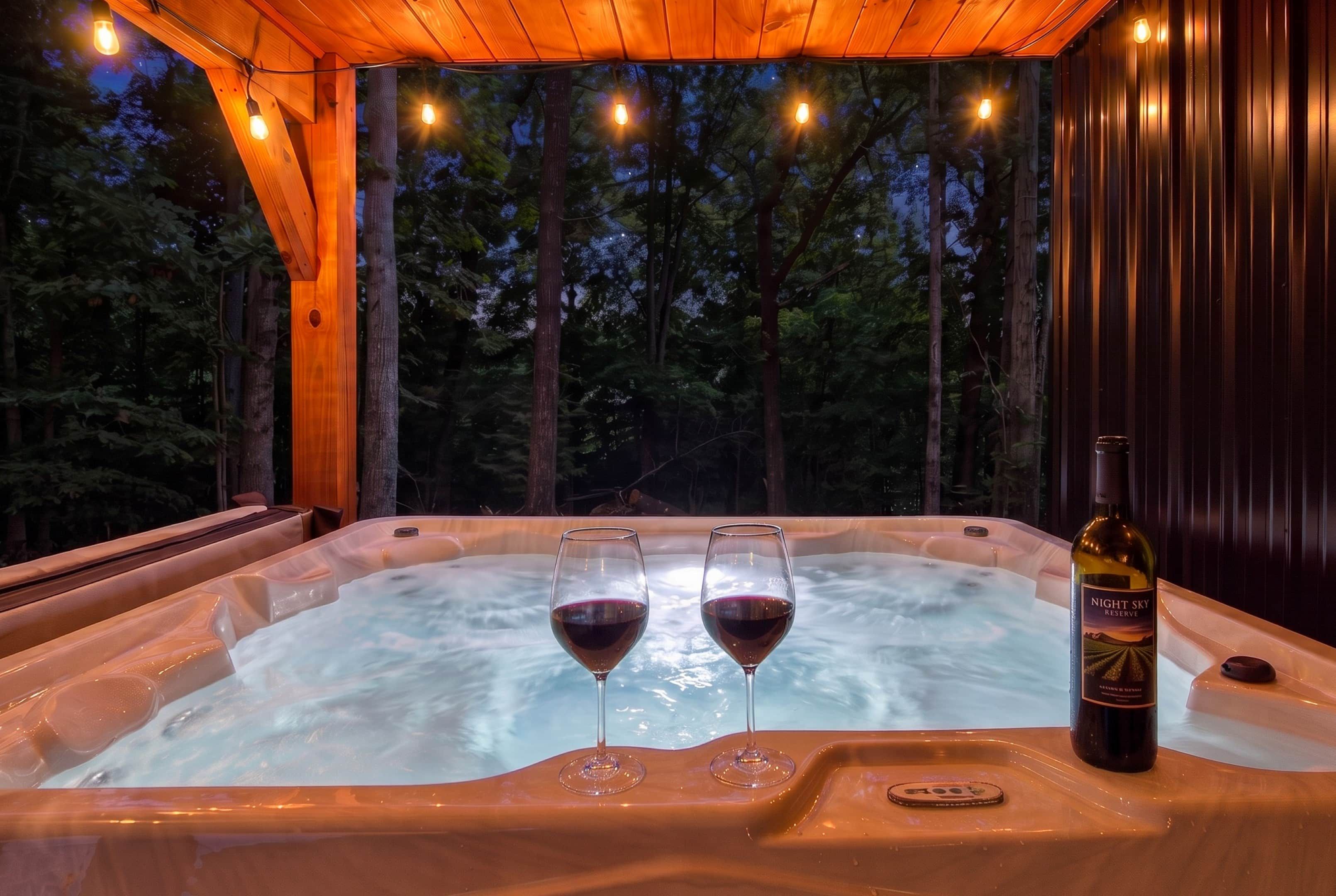Outdoor spa tub