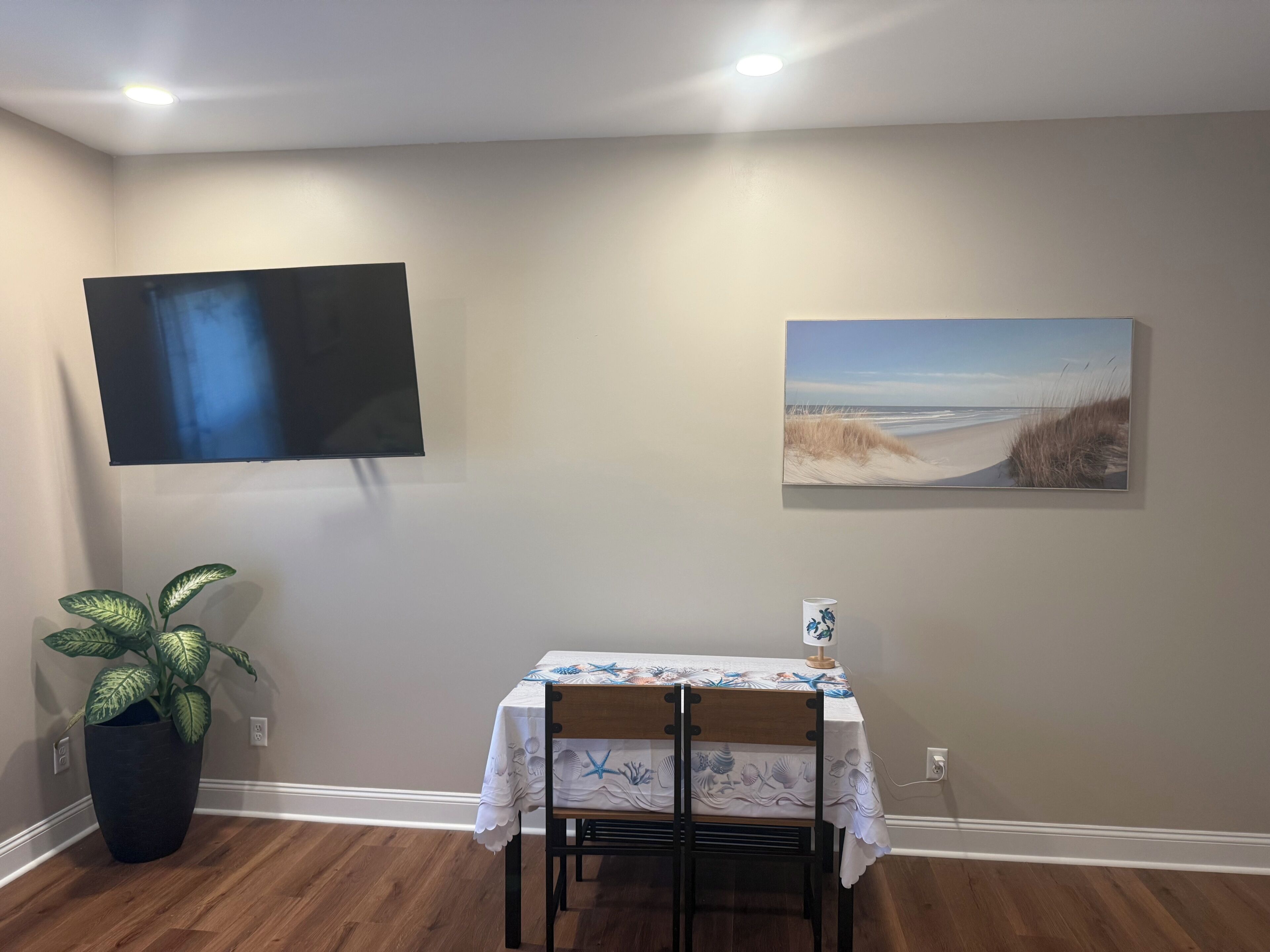 Living room straight on view form bedroom entry