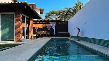 Outdoor pool, open 8:00 AM to 7:00 PM, pool umbrellas, sun loungers