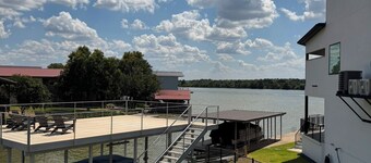 Brand new waterfront home on Lake LBJ! Great views, pool, boat dock & more!
