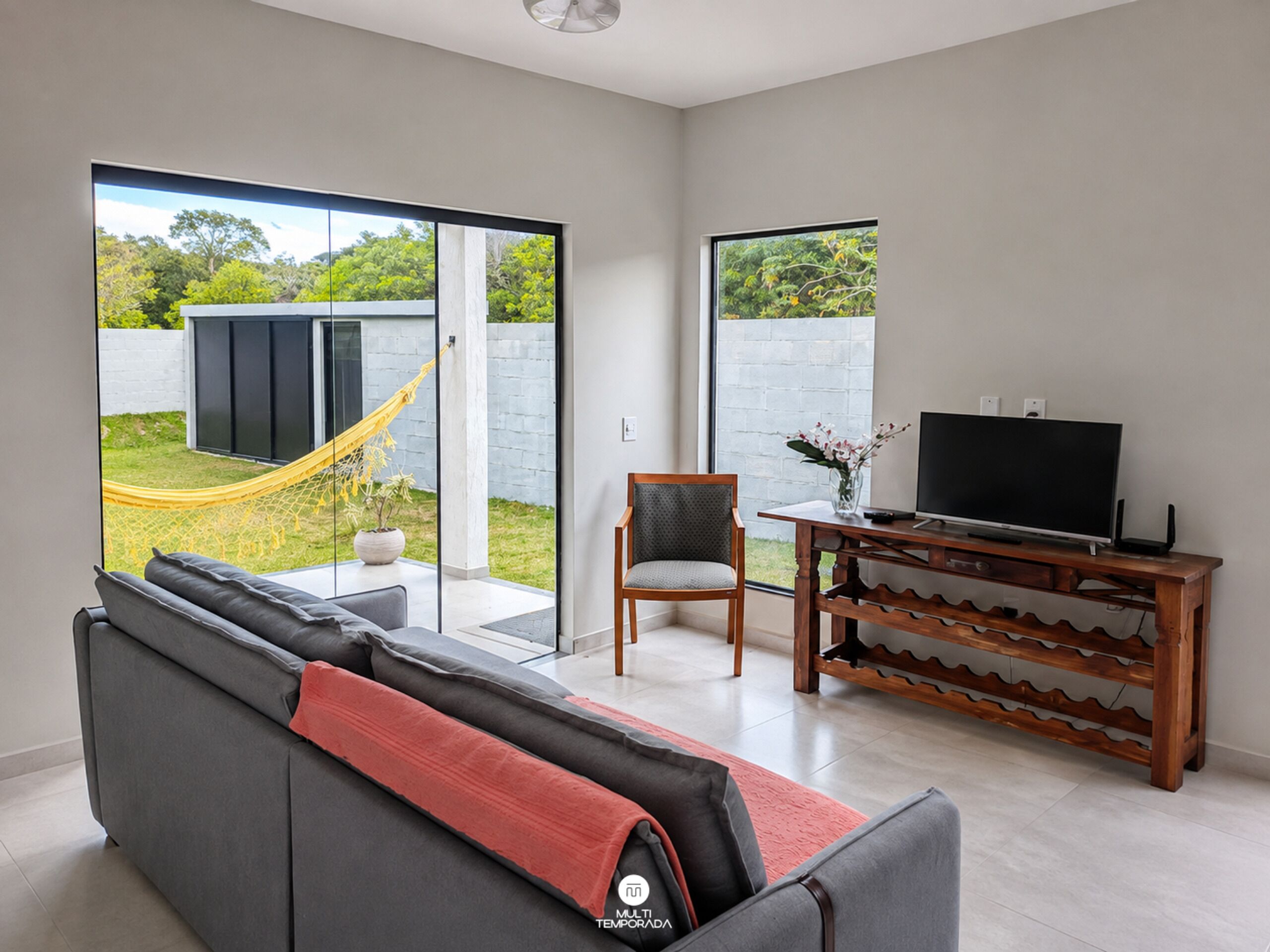 Casa, 2 quartos, ar-condicionado, vista para o jardim | Área de estar