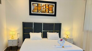 Chambre Deluxe double | Coffre-fort, espace de travail pour ordinateurs portables