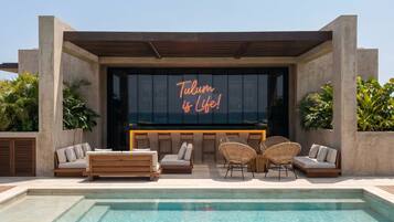 Outdoor pool, a heated pool