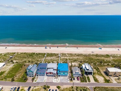 Fin & Tonic | Brand New Oceanfront Beach House | Hot Tub | Elevator | EV Charger | Sleeps 18