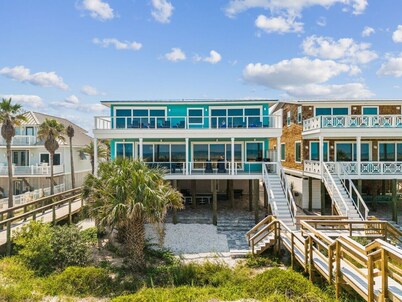 Fin & Tonic | Brand New Oceanfront Beach House | Hot Tub | Elevator | EV Charger | Sleeps 18