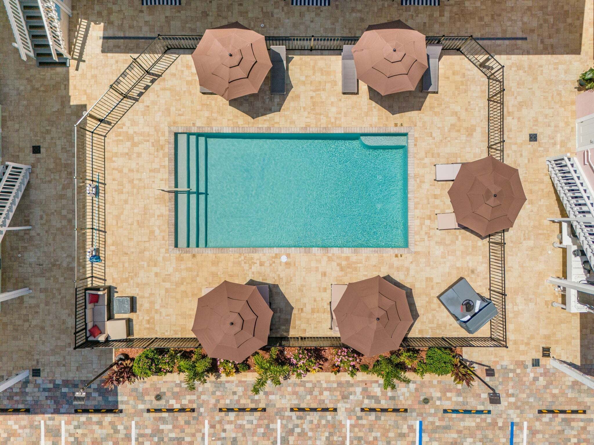 A heated pool