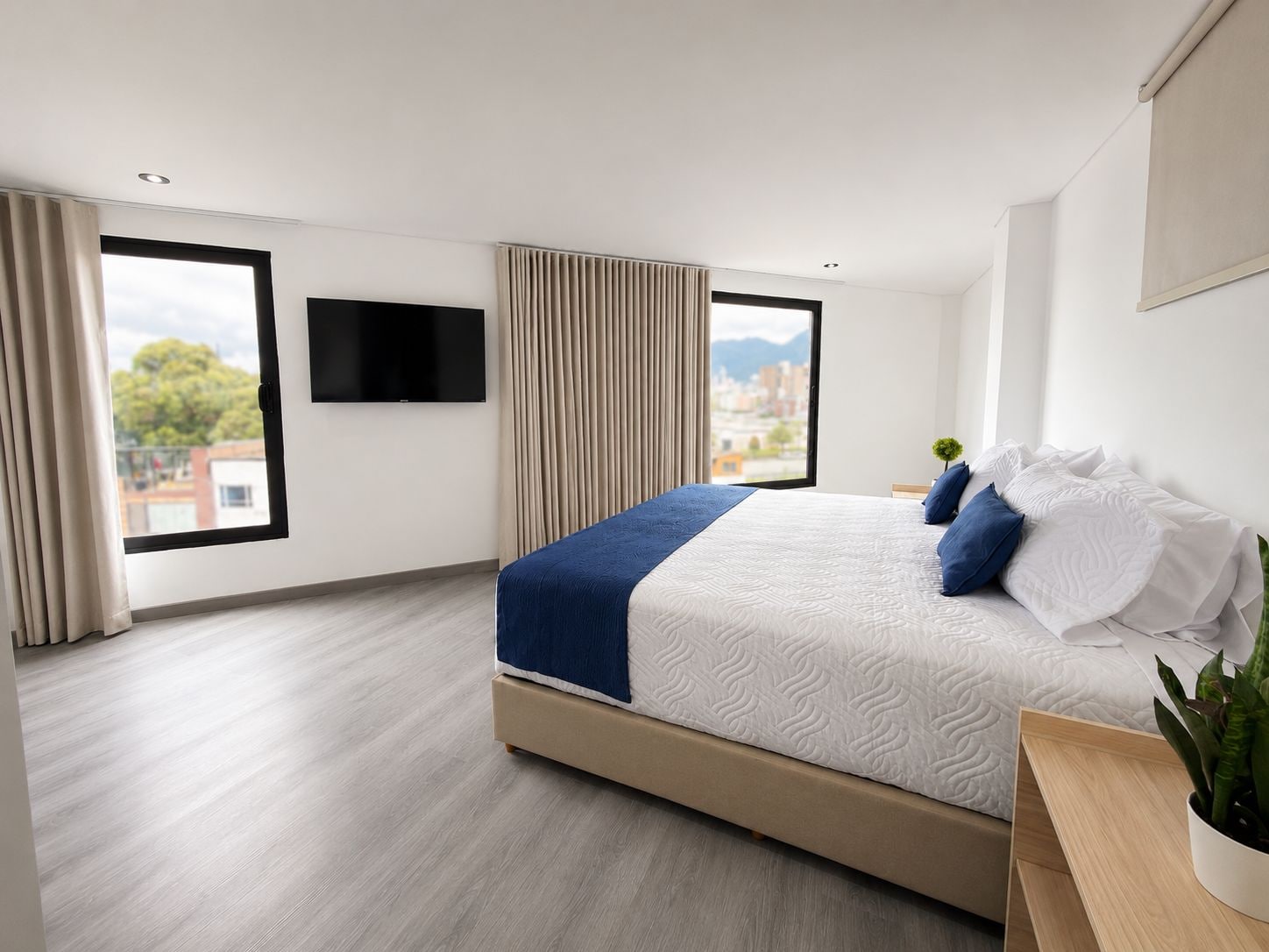 Junior Room, City View | Premium bedding, down comforters, minibar, desk