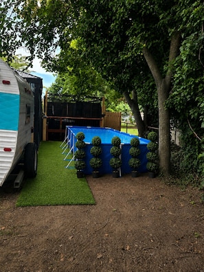 Unclassified image, 4 of 10, button - Vintage Frolic RV Glamping Stay Sleeps 1-2 (Dover)