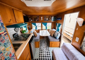 Unclassified image, 3 of 10, button - Vintage Frolic RV Glamping Stay Sleeps 1-2 (Dover)