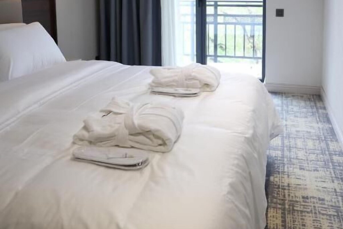Deluxe tweepersoonskamer, balkon, uitzicht op stad | Gratis wifi