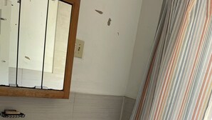 Secador de cabelo, toalhas de banho, sabonete, papel higiênico