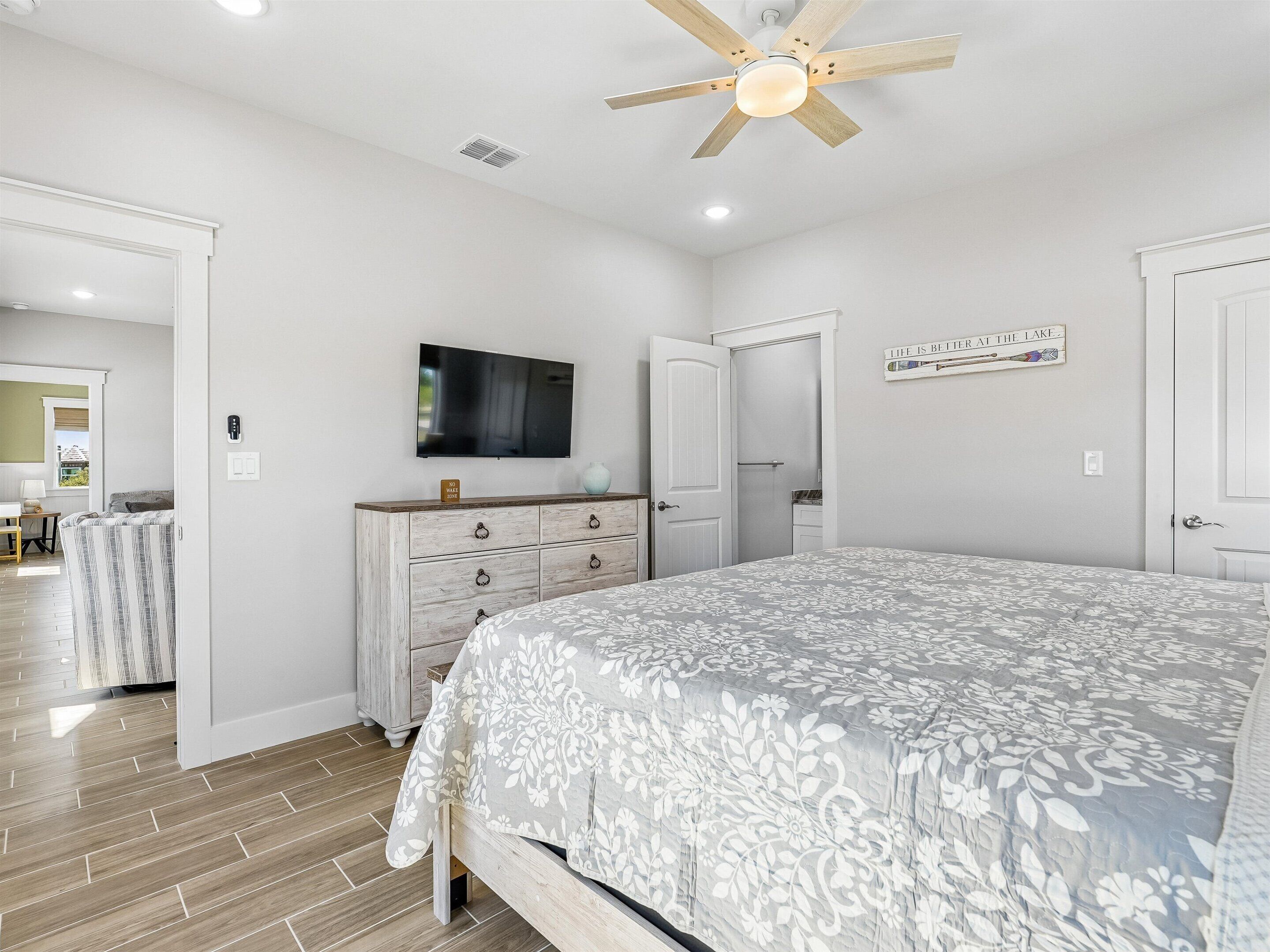 First Bedroom (Primary) - King Bed + Smart TV