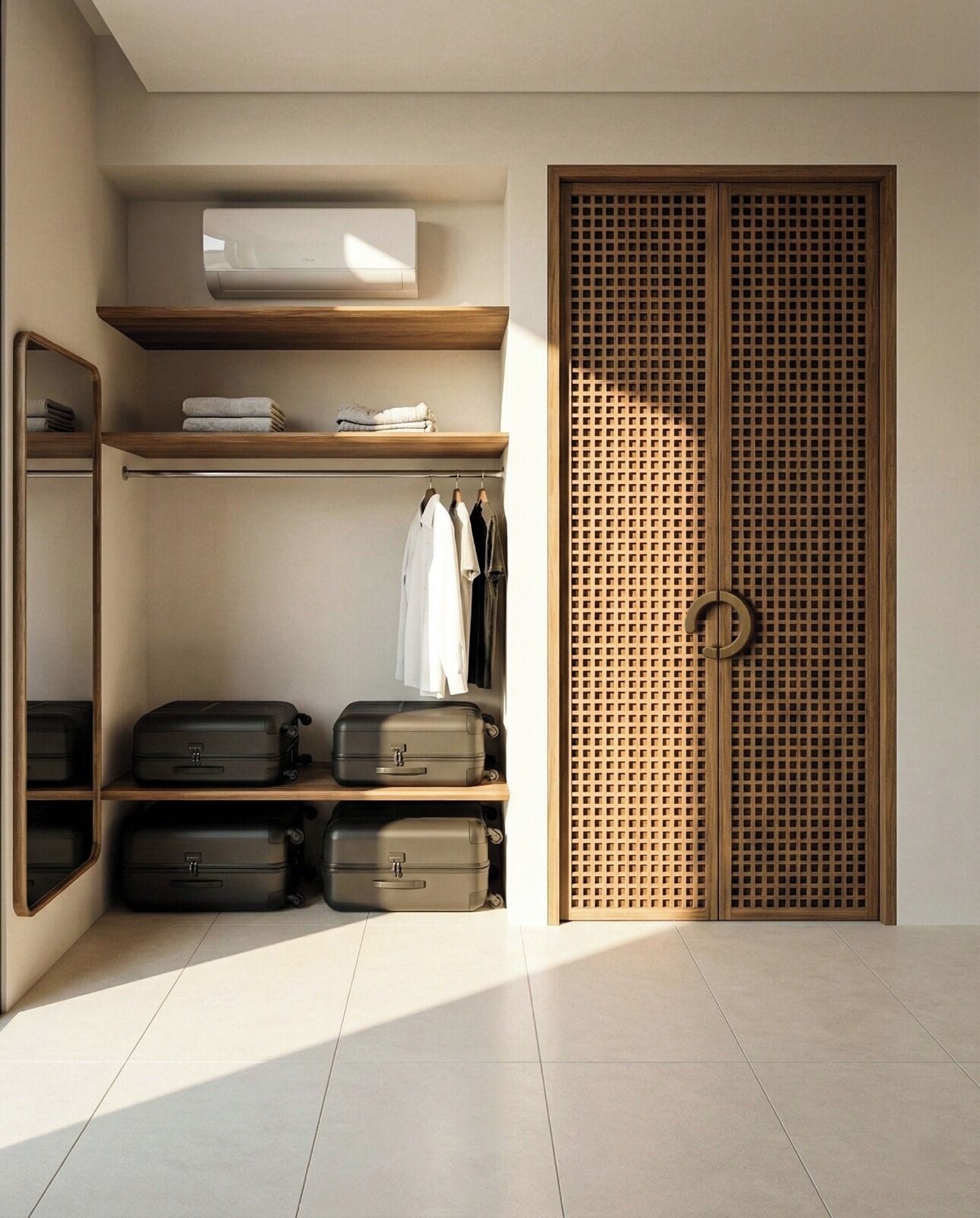 Luxe vierpersoonskamer, uitzicht op tuin | Interieur