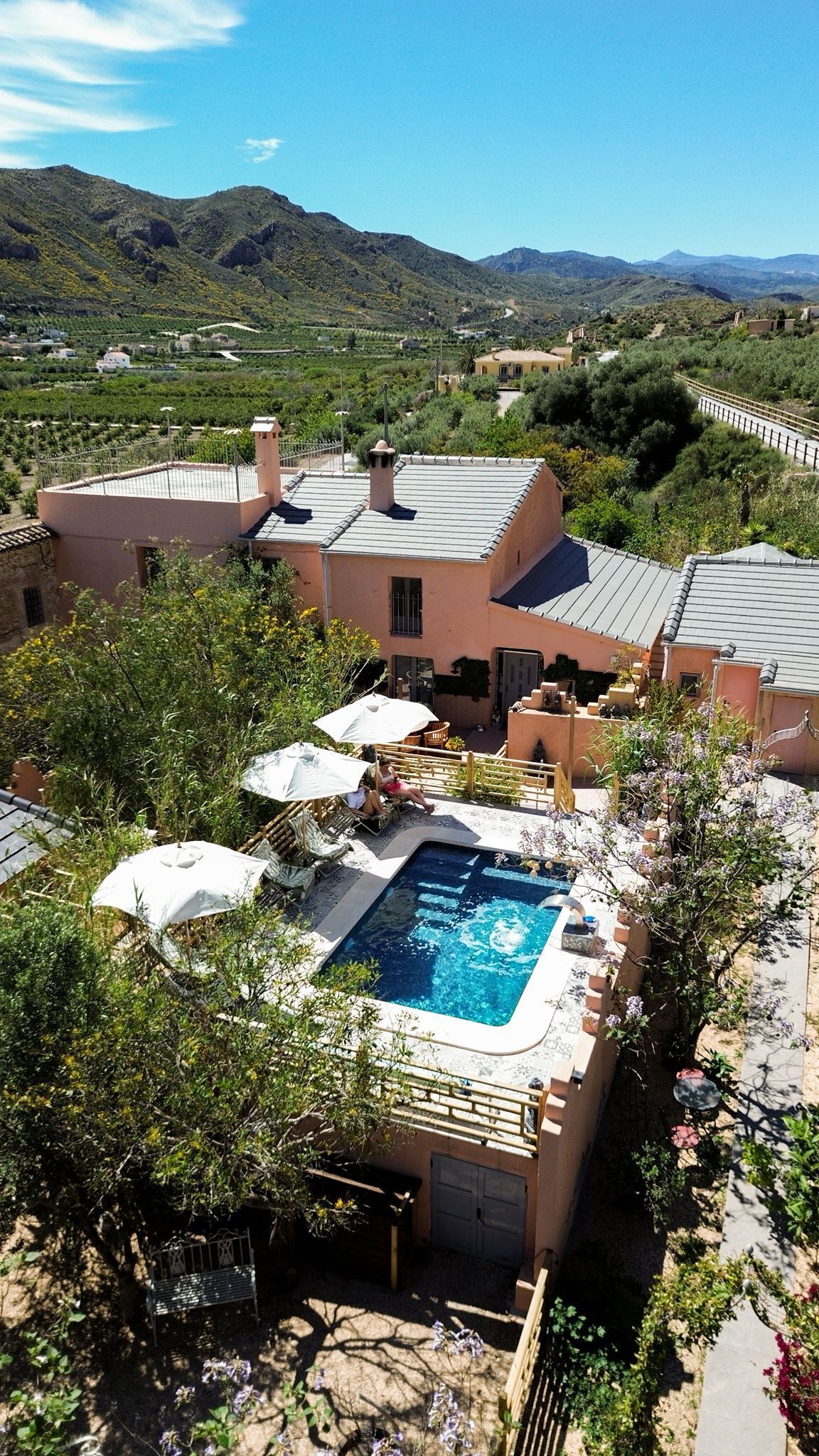 Piscine extérieure, piscine chauffée