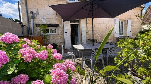 Charming 1880 Stone Family Home with Flowered Terrace