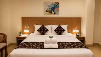In-room safe, desk, laptop workspace, iron/ironing board