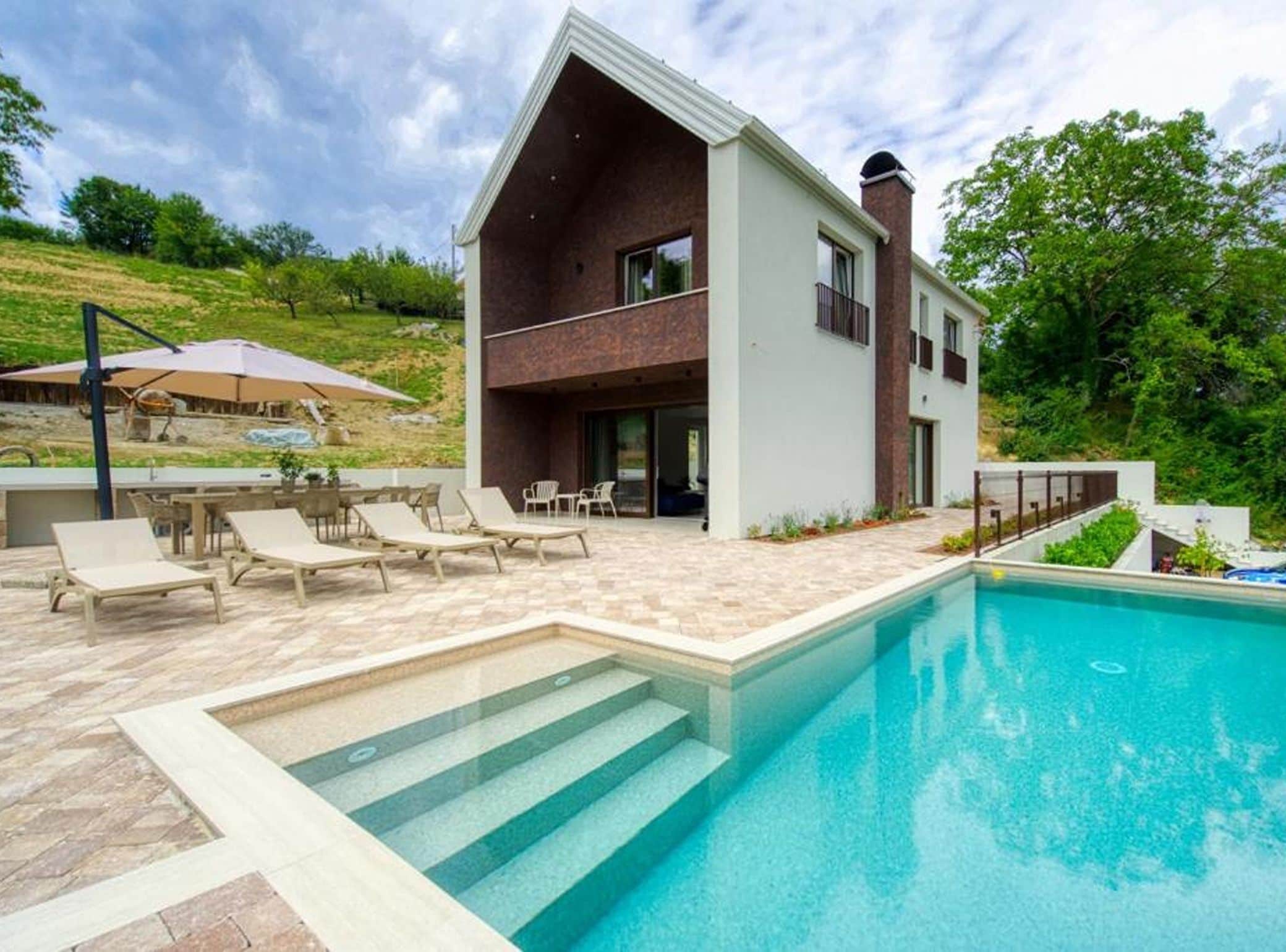 A heated pool