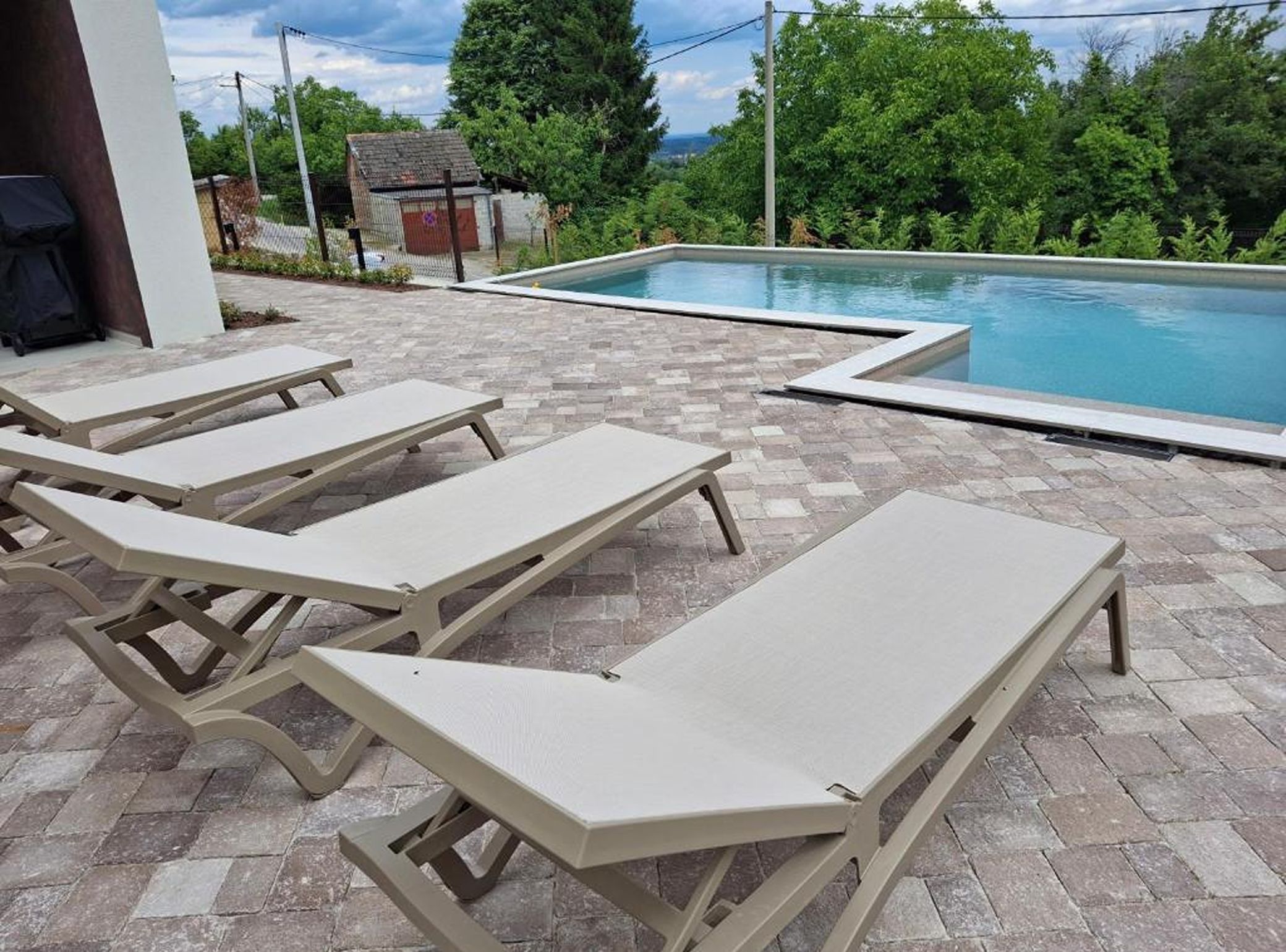 A heated pool