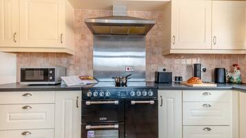 Microwave, oven, cookware/dishes/utensils