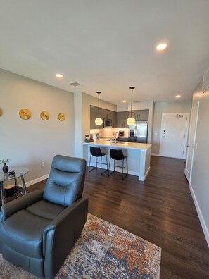 Living area - Cozy 1-bedroom apartment with AC in charming Aurora (Aurora)